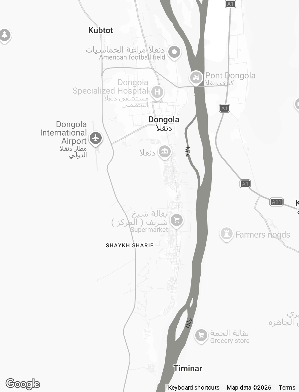 Dongola Map